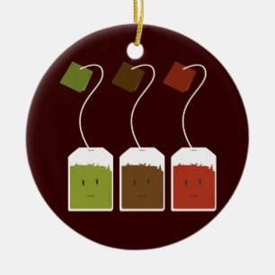 Hänger lös le tea tre julgransprydnad keramik