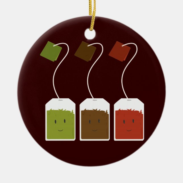 Hänger lös le tea tre julgransprydnad keramik (Framsidan)