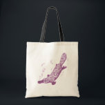 Hänger lös mauve dagligt för näbbdjur tygkasse<br><div class="desc">Aboriginal inspirerat hänger lös av en näbbdjur ett underbart australiensiskt halv-vatten- däggdjur av östliga Australien och Tasmania. Detta lägger sällsynta däggdjur ägg i stället för ge födelse till levande barn,  hence cirkladesignen.</div>