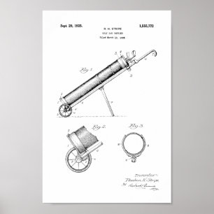 Hänger lös vintageGolf 1925 det patenterade Poster