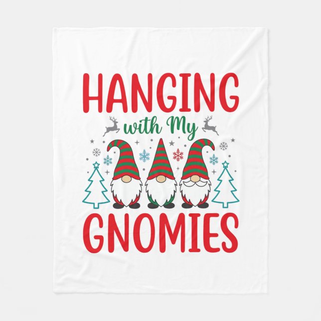 Hänger Med Min Gnom Jul Tomte Fleecefilt (Framsidan)