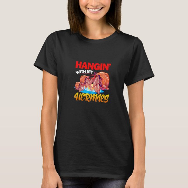 Hänger med mina eremiter  Eremitkräfta T Shirt (Framsida)