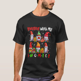 Hänger med mina gnomer söta sex gnomer julbelysnin t shirt