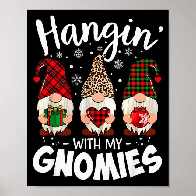 Hänger med mina gnomi-leopardkvinnor julgnom poster (Framsidan)