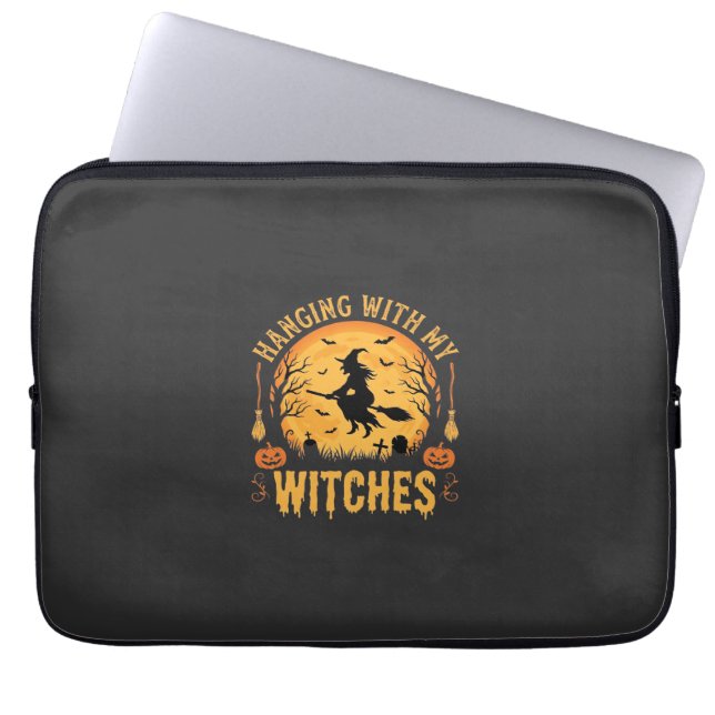 Hänger Med Mina Häxor Halloween-design (2) Laptop Fodral (Framsidan)
