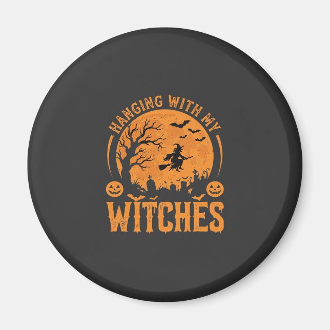 Hänger Med Mina Häxor Halloween-design (3) Magnet (Framsidan)