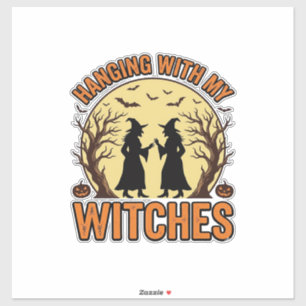 Hänger Med Mina Häxor Vintage Halloween-design_1 Klistermärken