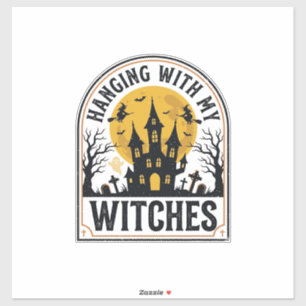 Hänger Med Mina Häxor Vintage Halloween-design_1 Klistermärken