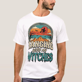 Hänger Med Mina Häxor Vintage Halloween T Shirt