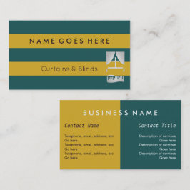 "Hänger upp gardiner förblindar flaggor" och Visitkort