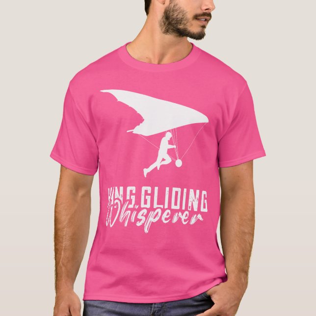 Hangglidare Segelflygning Pilot Hangflygning Vitt T Shirt (Framsida)