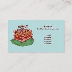 Hangi Maori Cooking Food Kai Visitkort