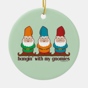 Hangin med min Gnomies Julgransprydnad Keramik