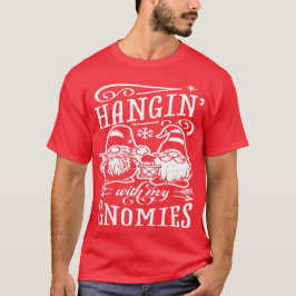 Hangin med mina gnomier - Cute Gnomes jul T Shirt