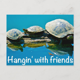 Hangin med vänner vykort