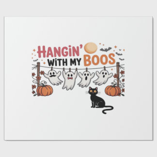 Hangin With My Boos Ghost Holding Black Cat Funny  Presentpapper
