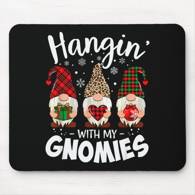Hangin With My Gnomie Leopard Women Christmas Gnom Musmatta (Framsidan)