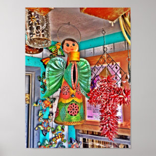 Hanging Angel Metall Art Chili Peppers Painting Fr Poster