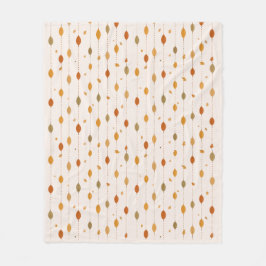 Hanging Autumn Leaves Pattern Fleece Blanket