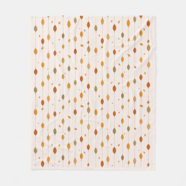 Hanging Autumn Leaves Pattern Fleece Blanket (Framsidan)
