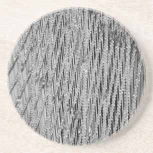 Hanging av blädda kristallsträngar av glas underlägg