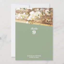 Hanging av jasmin-blommor Bröllop Bord-platta kort