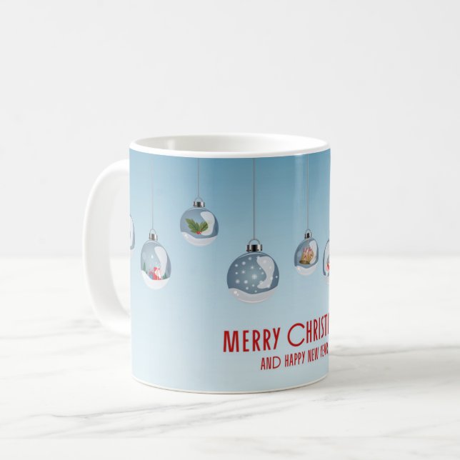 Hanging Baubles Merry Christmas Mug Kaffemugg (Framsida vänster)