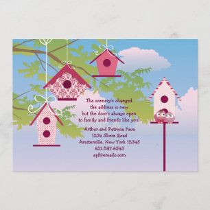 Hanging Bird Houses Flytta Announcement Meddelande