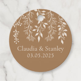 Hanging Blommigts Foliage Warm Romantic Boho Earth Gåvor Etiketter