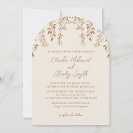 Hanging Blommigts Foliage Warm Romantic Boho Earth Inbjudningar