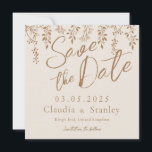 Hanging Blommigts Foliage Warm Romantic Boho Earth Spara Datumet<br><div class="desc">Fånga naturens skönhet med våra Blommigtar Foliage Save Date. Den här boho-inspirerade designen ger trendig och romantisk beröring till alla tillfälle. Fintliga trädgårdar med exekutiva hängande blommor och löv skapar en känsla av moderna lyxvibes, samtidigt som man bibehåller ett minimalt och klassiskt estetiskt. Med drömromantiska och varma toner sätter vår...</div>
