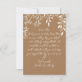 Hanging Blommigts Foliage Warm Romantic Boho Earth Tack Kort