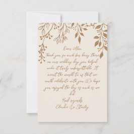 Hanging Blommigts Foliage Warm Romantic Boho Earth Tack Kort