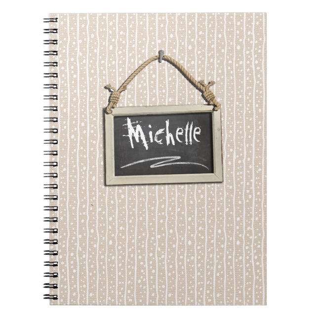 Hanging Chalkboard Beige ID397 Anteckningsbok (Framsidan)