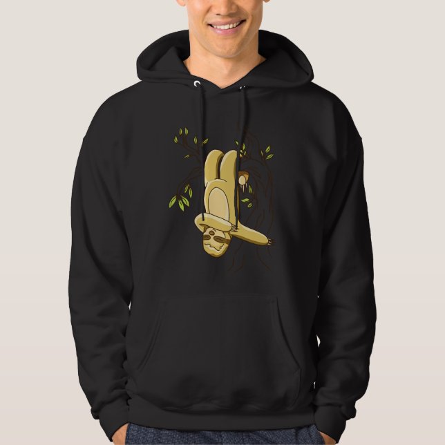 Hanging Dabbing Sloth Hoodie (Framsida)