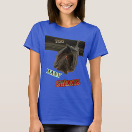 Hanging Fladdermus Halloween Funny för många sötsa Tee Shirt
