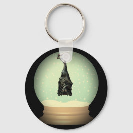 Hanging fladdermus snö globe black vintage gothic nyckelring