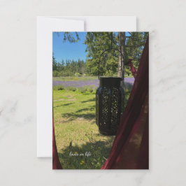 Hanging Garden Lantern & Lavender Fält Anteckningskort