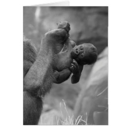 Hanging Gorilla Baby Hälsningskort