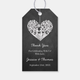 Hanging Heart Träd Chalkboard Bröllop Collection Presentetikett
