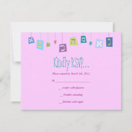 HANGING HEBREW BREV Naming OSA Reply card Kort