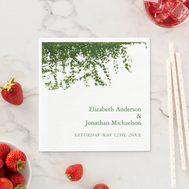 Hanging Ivy Greenery Bröllop Pappersservett (Insitu)