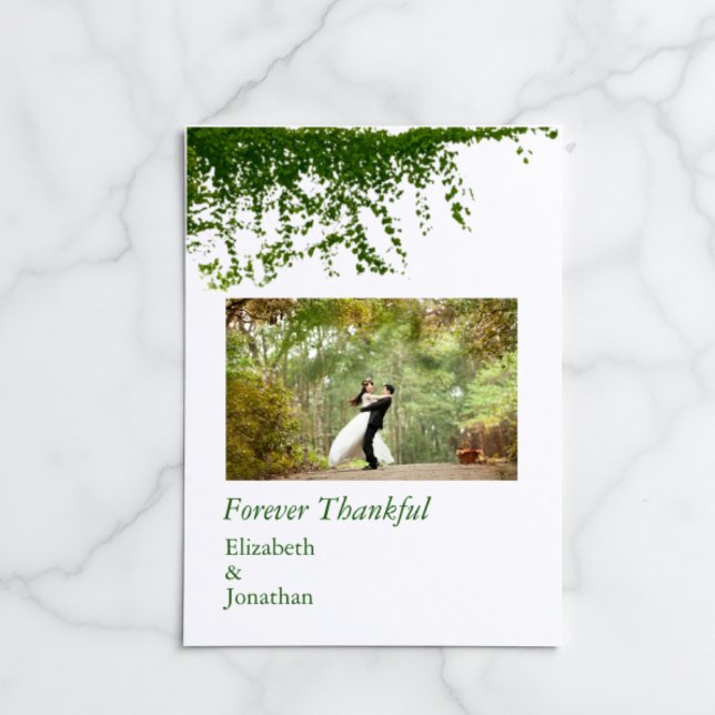 Hanging Ivy Greenery Bröllop Tack Kort (Skapare uppladdad)