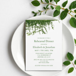 Hanging Ivy Greenery Rehearsal Dinner Inbjudningar