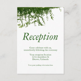 Hanging Ivy Greenery Wedding Reception Tilläggskort