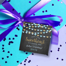 Hanging Kärlek Hearts Little Baby Birthday Gåvor Etiketter