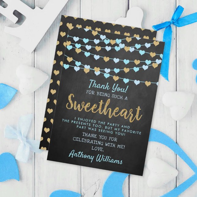 Hanging Kärlek Hearts Little Baby Birthday Tack Kort (Skapare uppladdad)