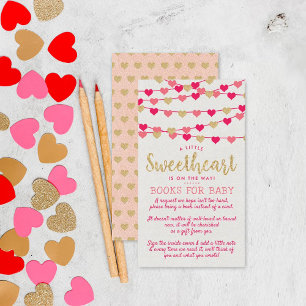 Hanging Kärlek Hearts Little Baby Shower Tilläggskort