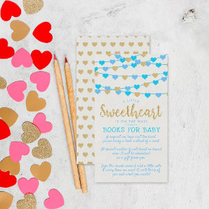 Hanging Kärlek Hearts Little Baby Shower Tilläggskort