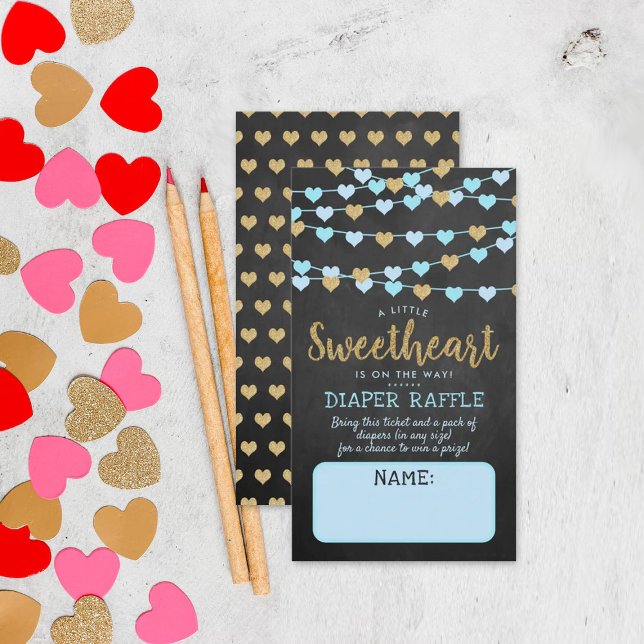 Hanging Kärlek Hearts Little Baby Shower Tilläggskort (Skapare uppladdad)